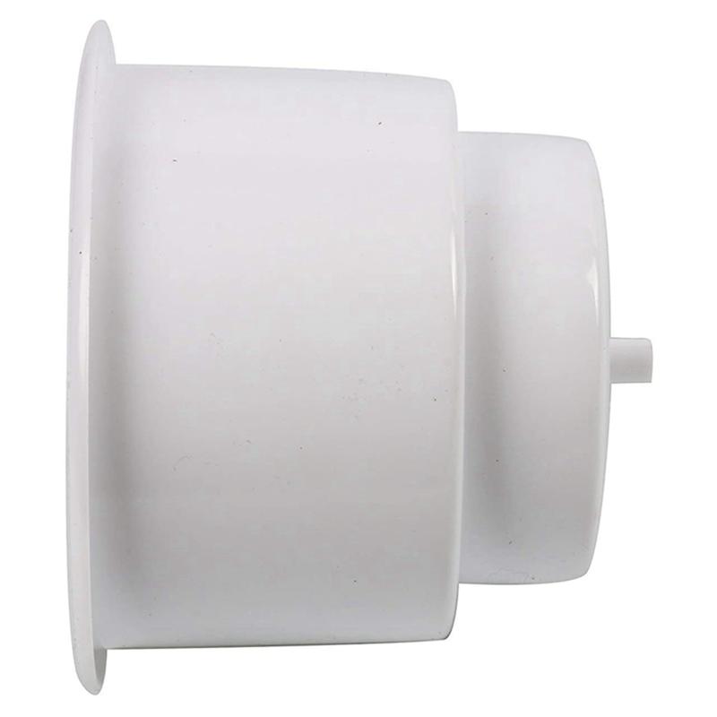 6Pcs Recessed Drop In Plastic Cup Drink Can Holder With Drain For Boat Car Marine Rv Accessories (White)