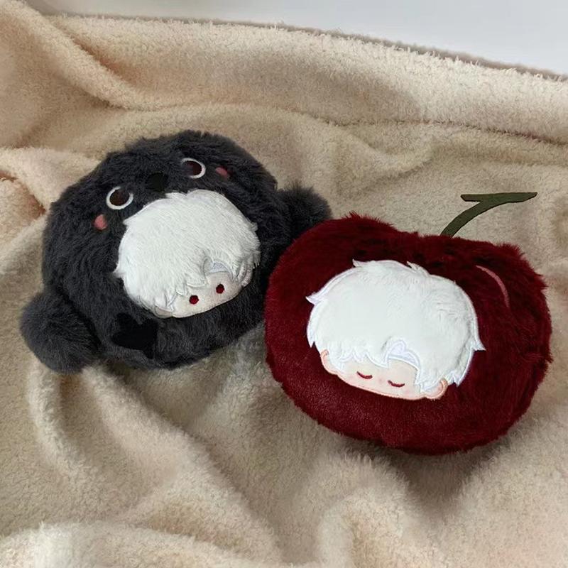 Anime Game Love And Deepspace Cherry Plush Pendant Soft Stuffed 10Cm Doll Backpack Crow Head Keychain Fans Collect Gifts
