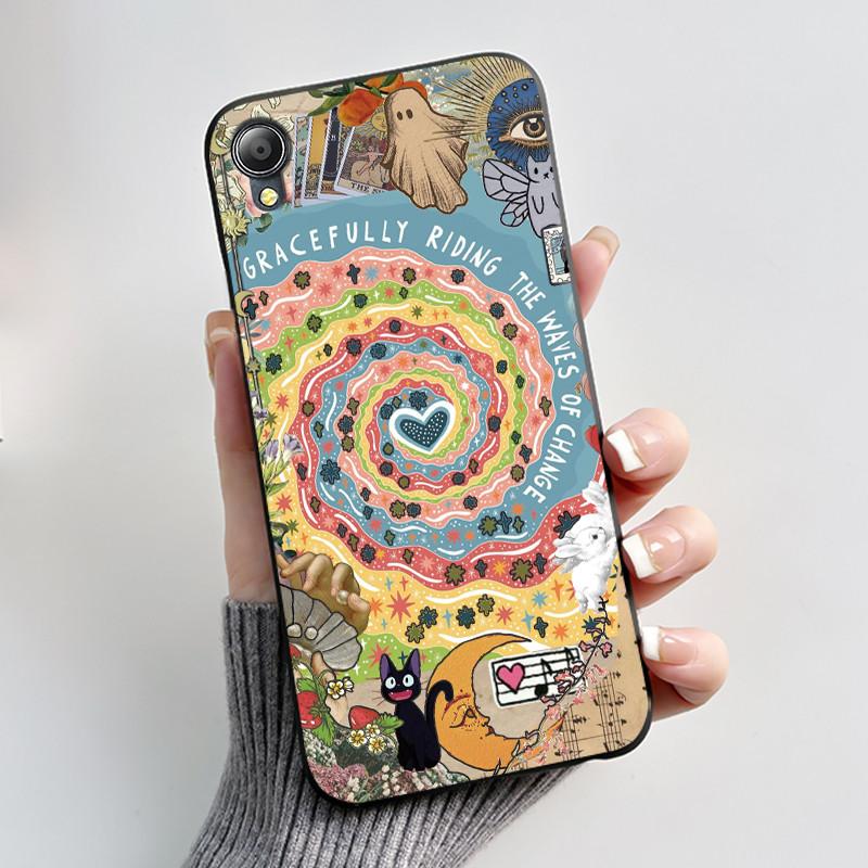 For Asus ZenFone Live (L1) ZA550KL Case Capa Cute Cartoon Printing Shell Coque Protective Cover Soft Silicone Black Phone Casing