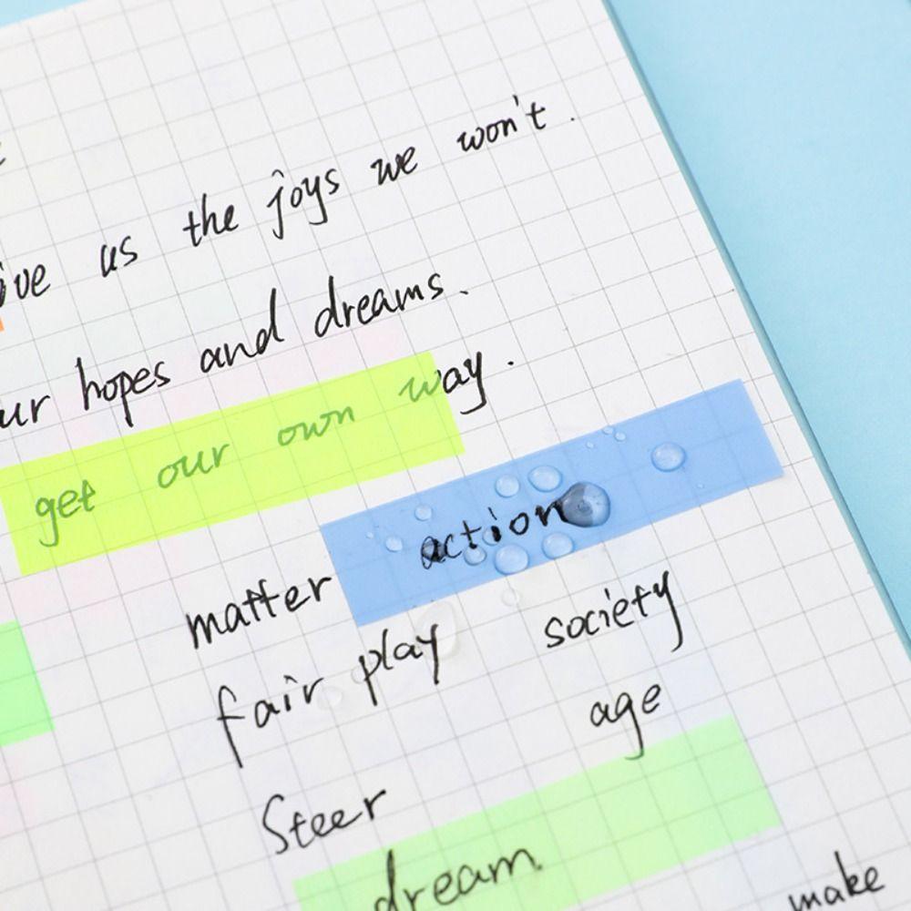 PET Fluorescent Index Tabs Transparent Label Stickers Highlighter Sticker DIY Scrapingbook