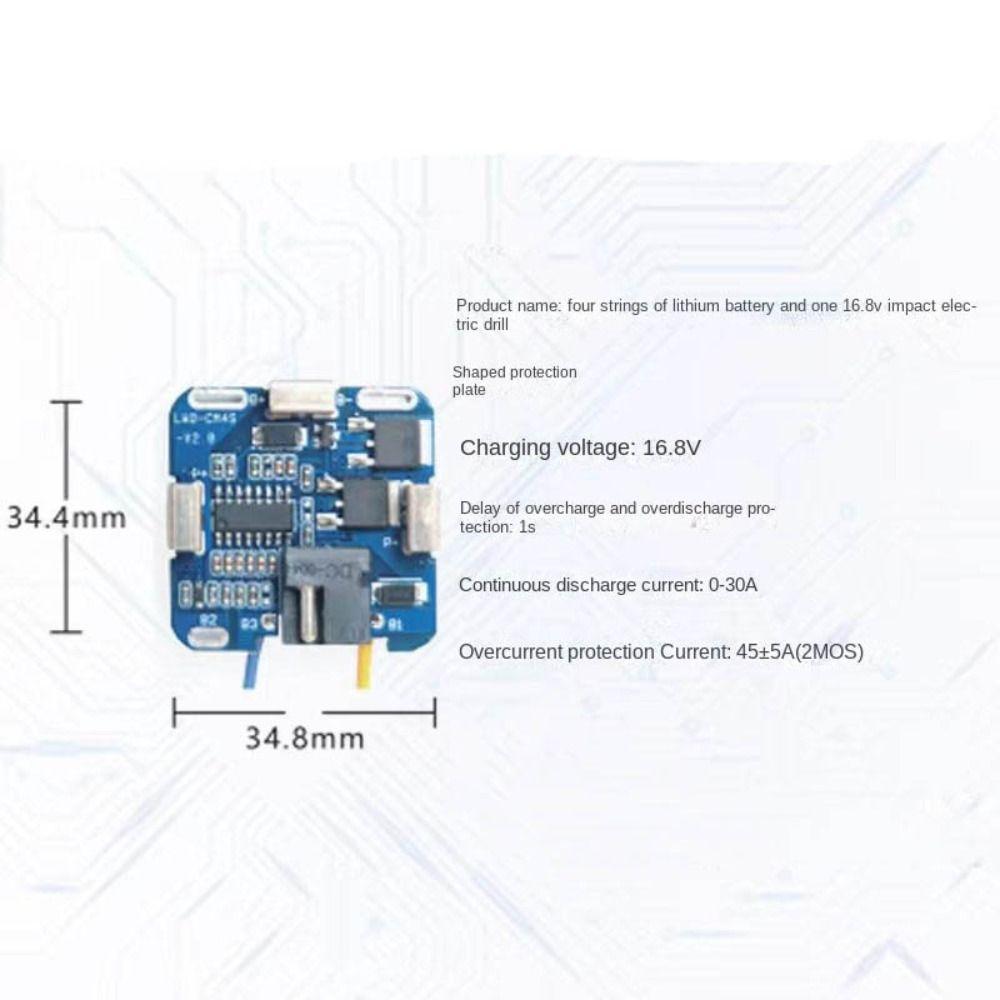 16.8V Плата защиты зарядного шуруповерта Печатная плата Аккумуляторный блок Зарядный шуруповерт