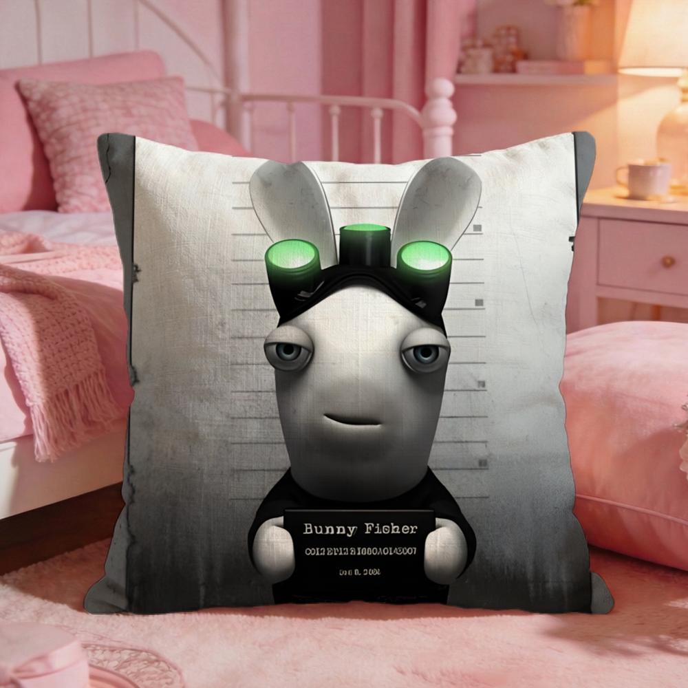 Rabbids IInvasions Anime Cushion Cover Premium Comfort Reversible Pillow Cove Two In One Design For Any Room Car Interior