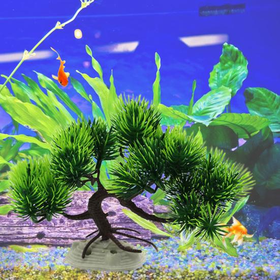Artificial Aquatic Plant Realistic Shape Decorative Plastic Crafts Simulation Tree Aquarium Decoration