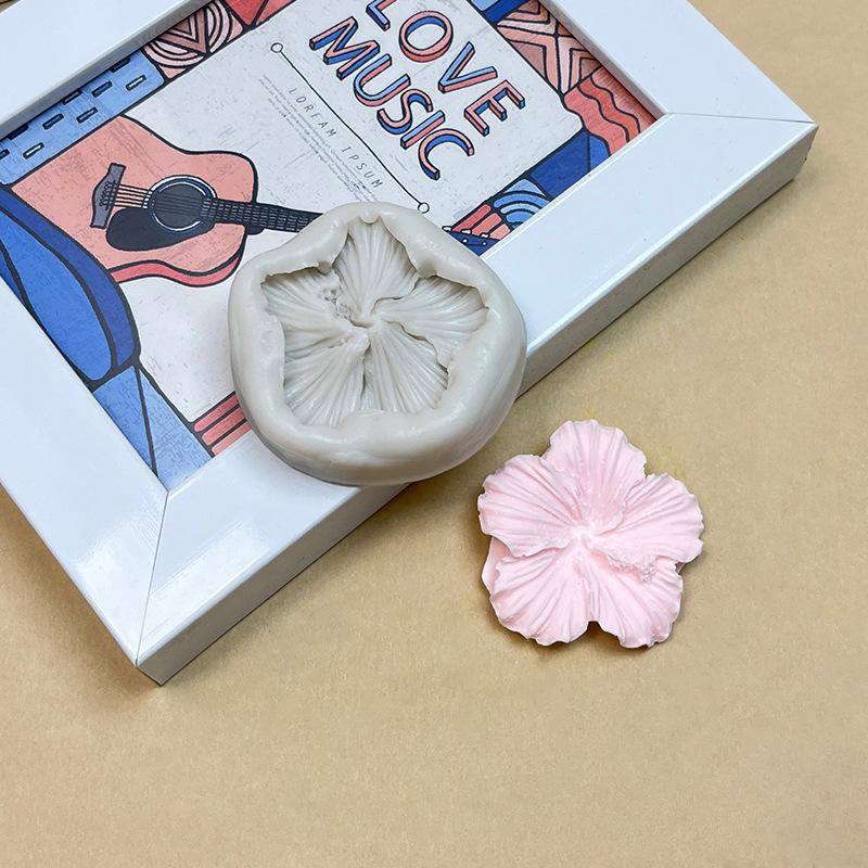 Hibiscus Cake Decoration Silicone Mold for Fondant & Chocolate