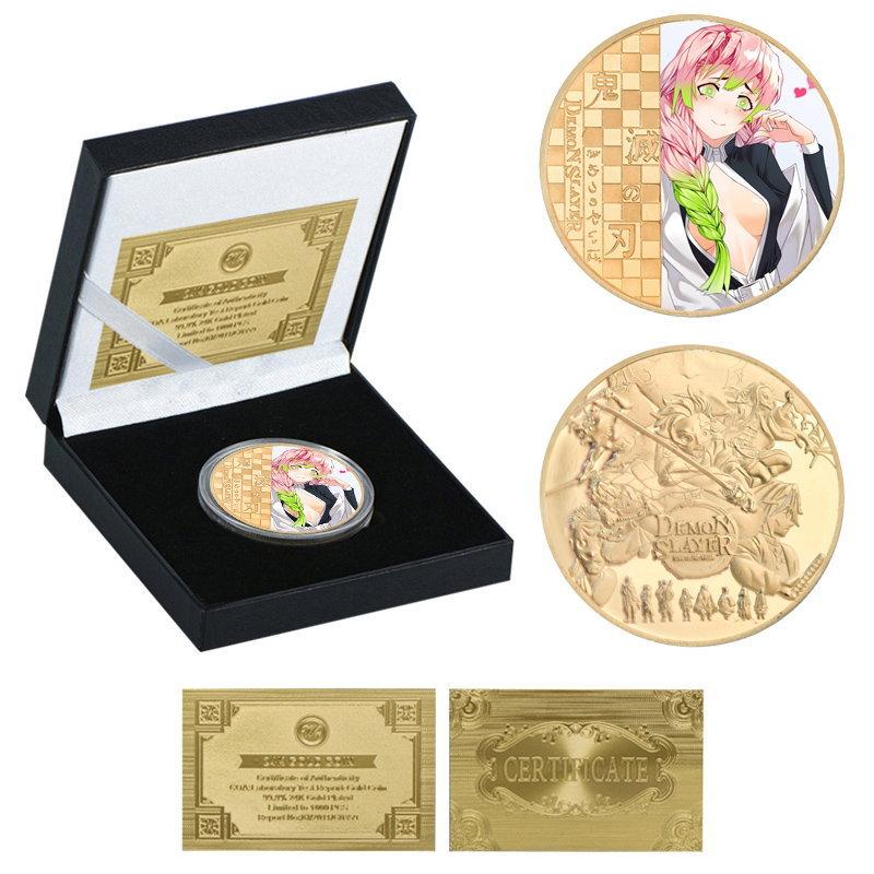 Commemorative coins, copper coins, anime related coins, gold-plated die cast metal coins, handicrafts