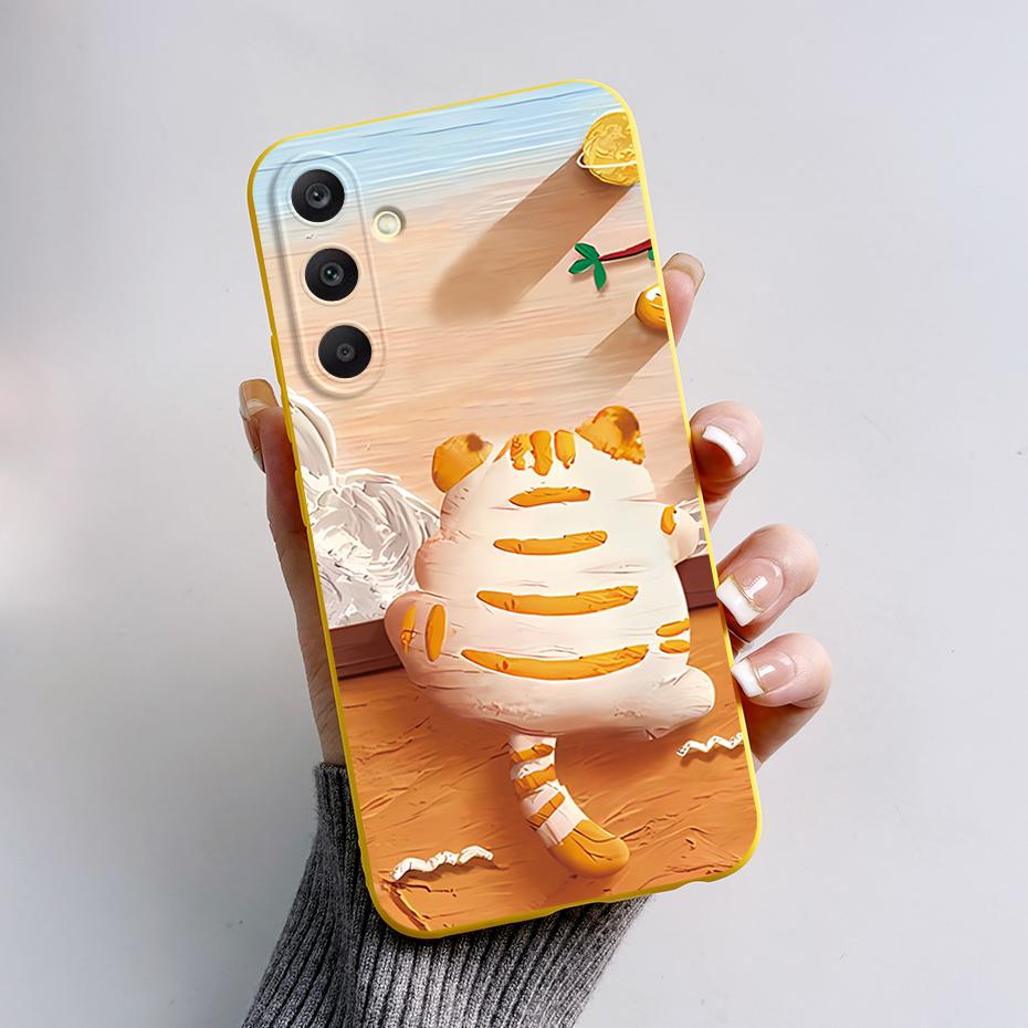 For Samsung A25 5G Case SM-A256B Stylish Painted Soft Silicone Shockproof Cover For Samsung Galaxy A15 A25 A35 A55 5G 2023 Capa