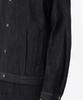Musinsa Standard Linen-Like Minimal Denim Trucker Jacket [Raw Black]