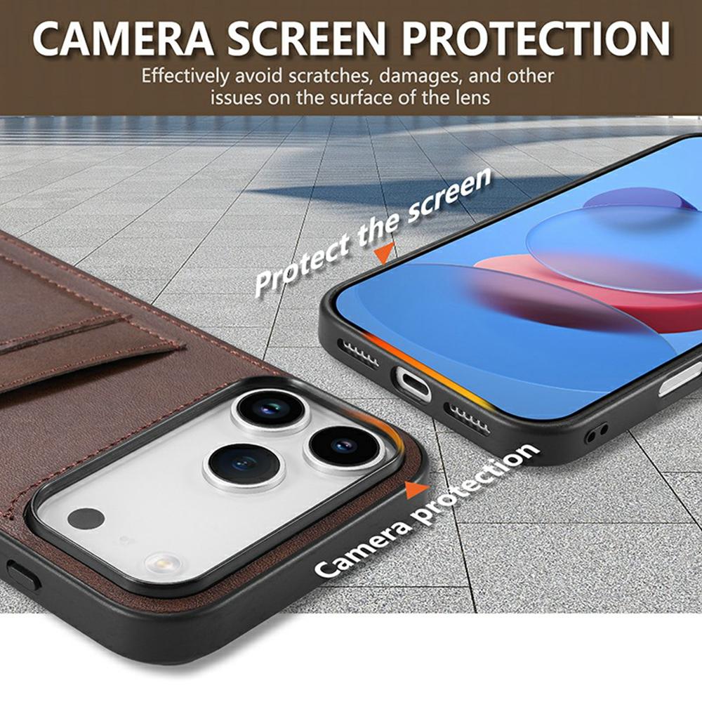 Чехол AZNS K1 Series для iPhone 17 Pro, текстура теленка, противоударный, PU+TPU, чехол для телефона