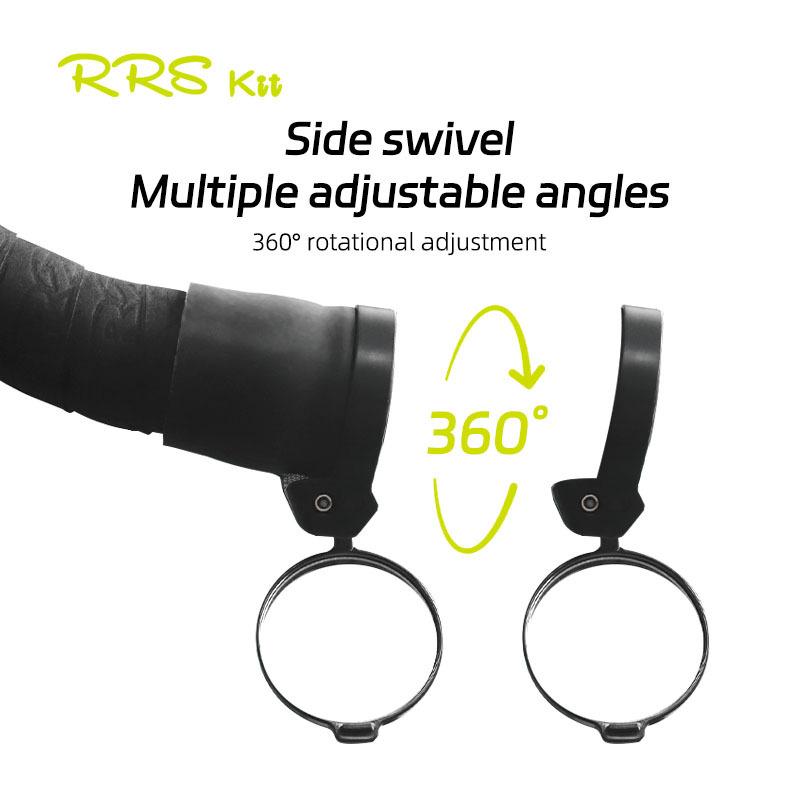 Rrskit Bicycle Handlebar Mirrors For MTB Road Bicycles 360 Degrees Rotate Bike Side Handlebar Mirror Convenient And Safety