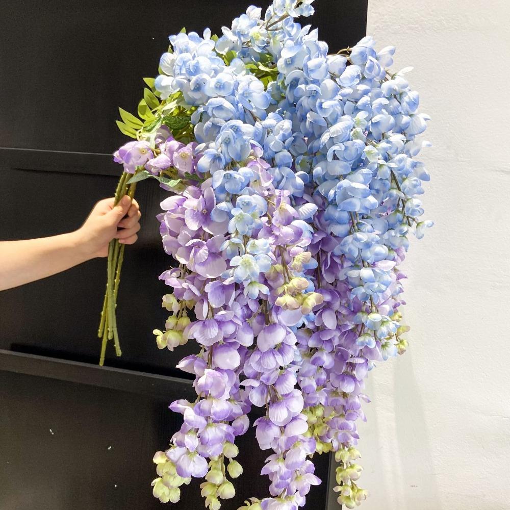 Hanging Wisteria Artificial Flowers 5 Forks Fake Flower New Artificial Flower Decoration Home