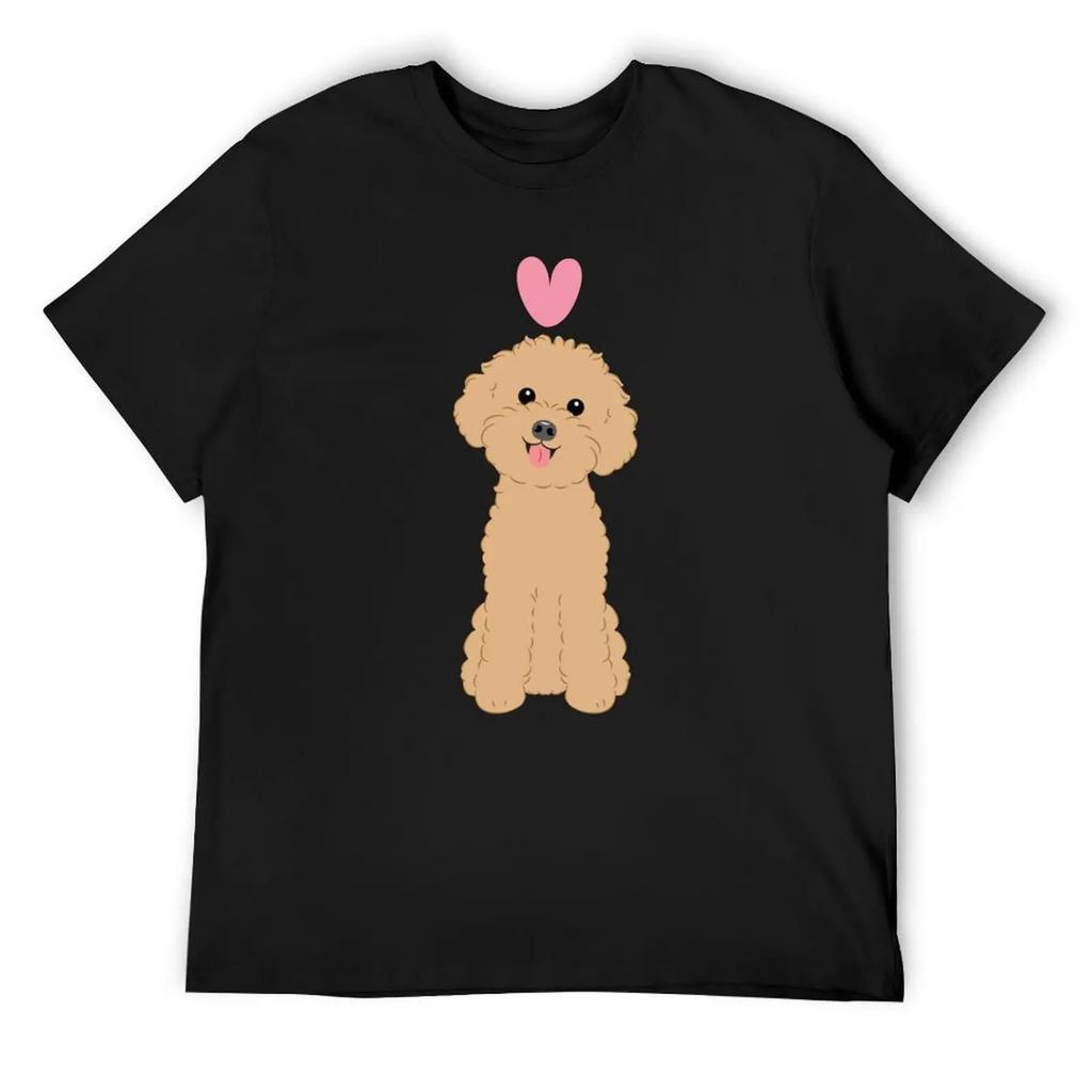LOVE Tan Toy Poodle T-Shirt anime clothes Clothing luxury t-shirt slim fit t shirts for men