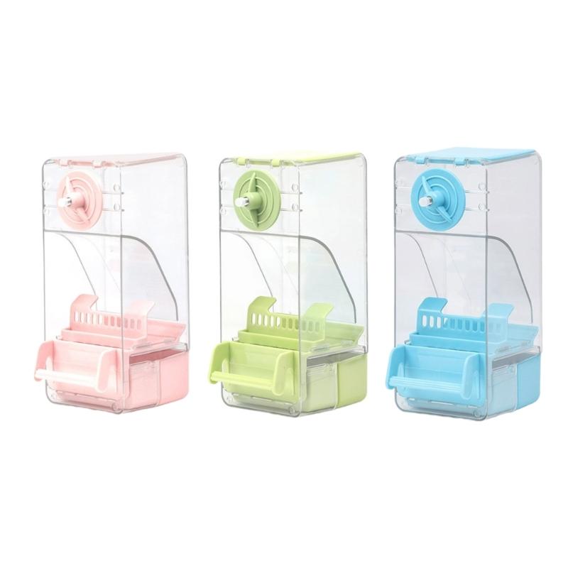 Clear Bird Feeders Reduced Waste Food Containers Cage Mount Food Dispensing Automatic Bird Feeders Large Capacity