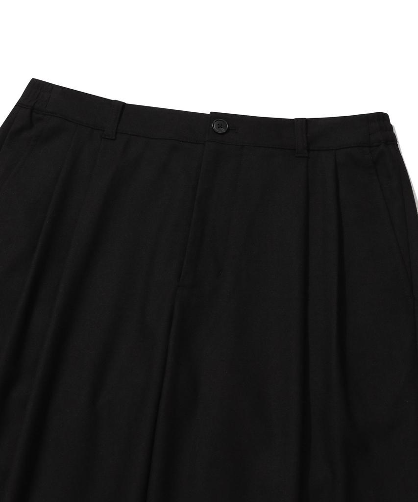 COVERNAT Peached Tr Double-Pleat Semi-Wide Fit Pants Black