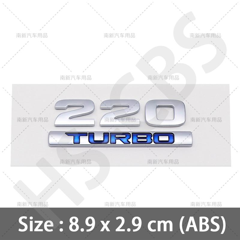 ABS 260 220 370 240 180 230 Letter Turbo Displacement Turbo Rear Trunk Emblem Badge Stickers Accessories Car Styling