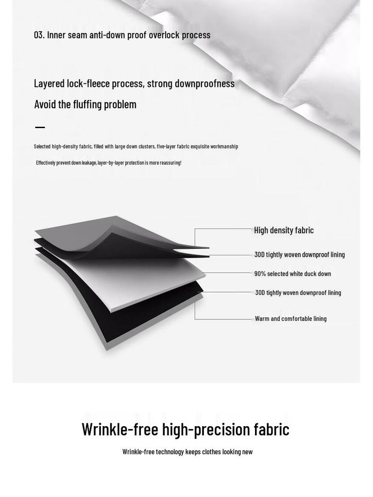 XueZhongFei Men's Thickened Winter Down Pants