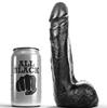 SOFT BLACK REALISTIC DILDO 20 CM