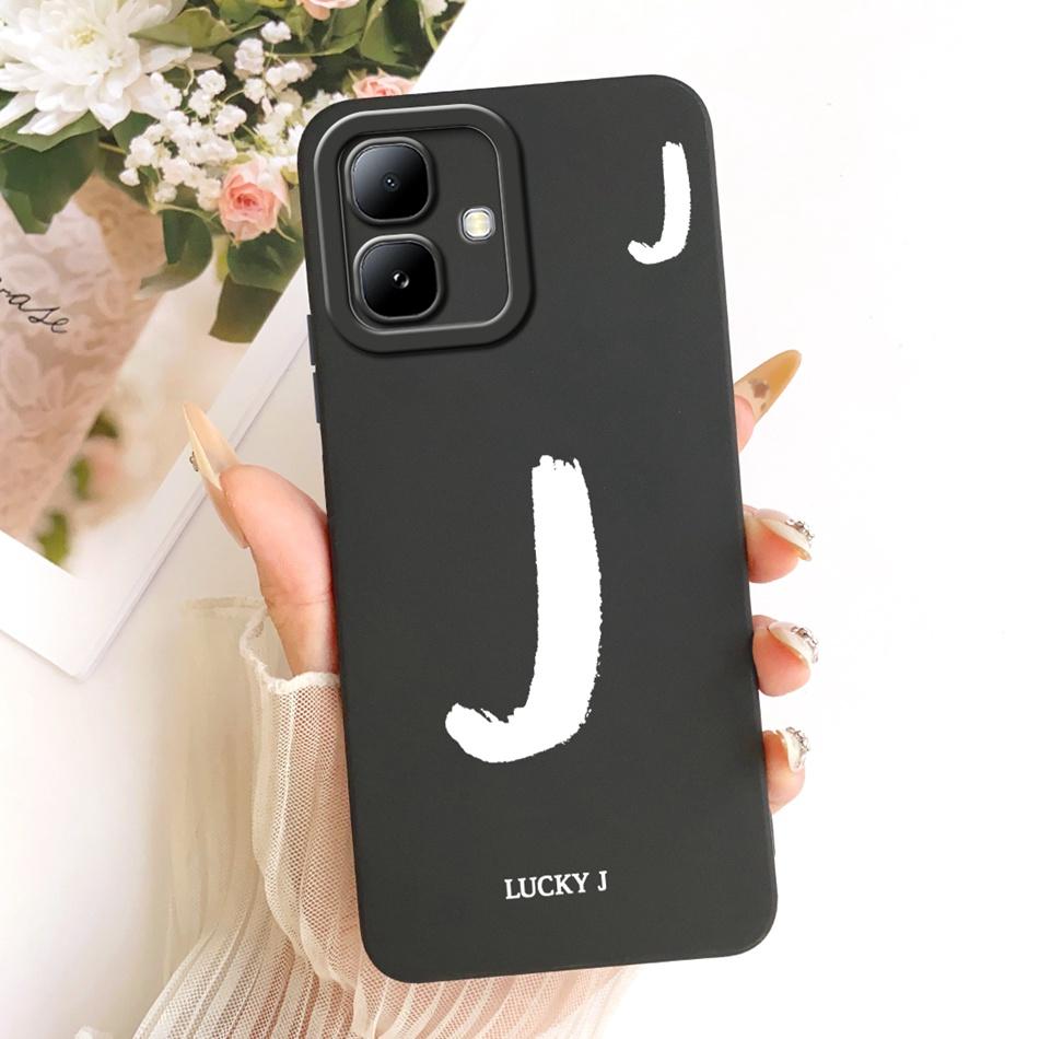 For Infinix Smart 20 2026 Lucky Initial Letter Phone Case For Infinix Smart20 X6840 X6840B Soft Silicone Shockproof Cases Bumper
