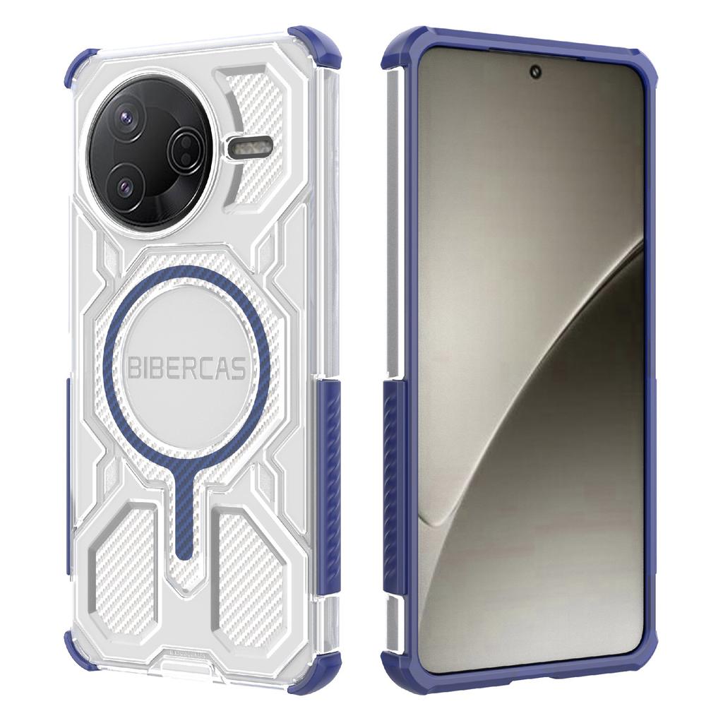 BIBERCAS J-16 Transparent Series For Xiaomi Redmi K80 5G/Poco F7 Pro 5G Case Compatible with MagSafe TPU+PC Phone Cover