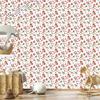 Christmas wallpaper white, coral, light gray and beige 50x1000