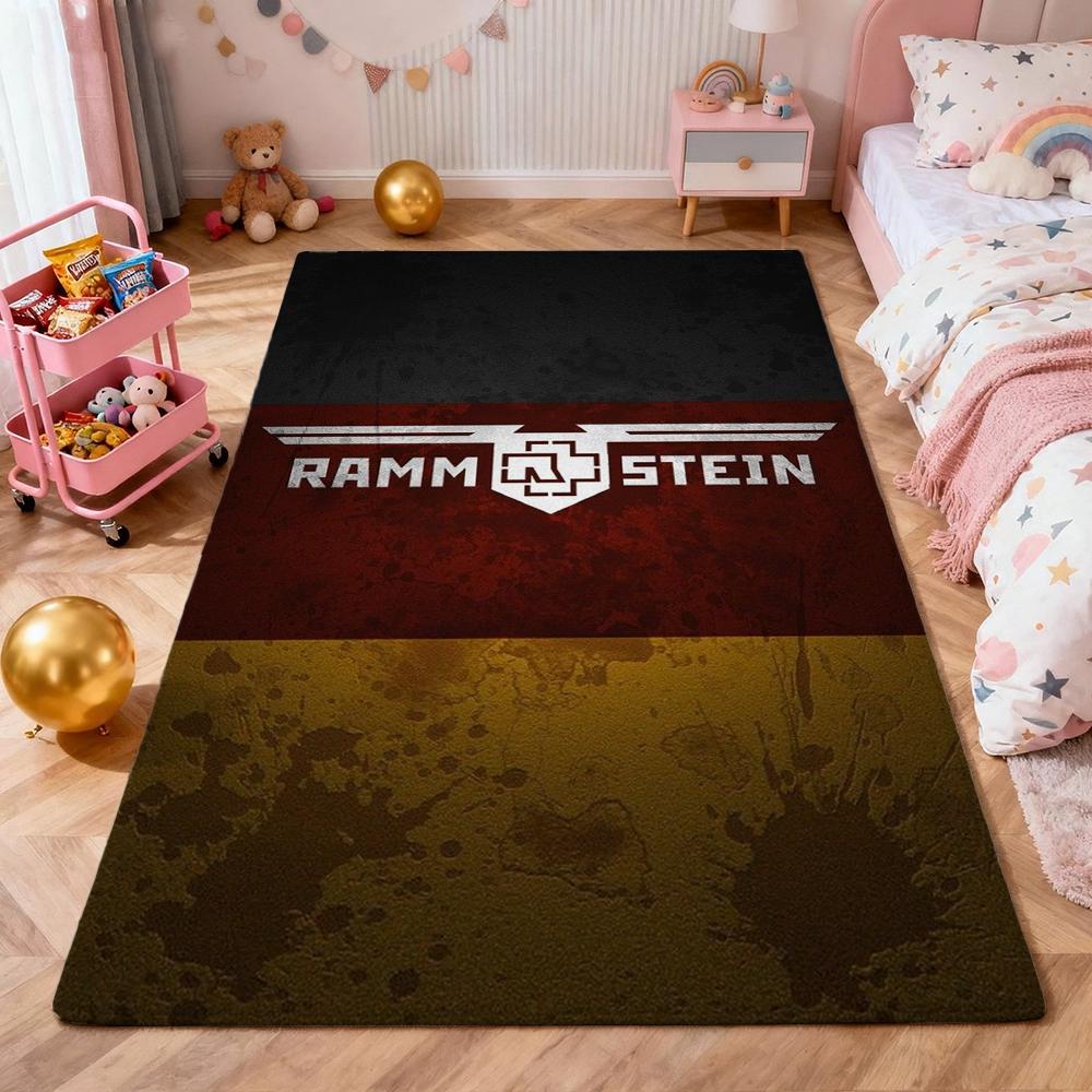 Rammstein German Industrial Metal Style Rectangular Rug Durable Easyclean Carpet For Living Room Hallway Balcony Home Decor Valentine'S Day Gift