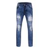 Men's Fashion Denim Hole Trouser Distressed Jeans Long Pencil Pants Streetwear