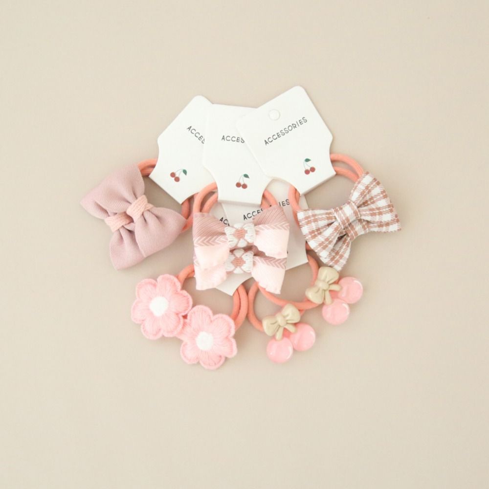 10Pcs Cute Elastic Rubber Band Kids Girls Hair Rope Luxury Hair Ties Bowknot