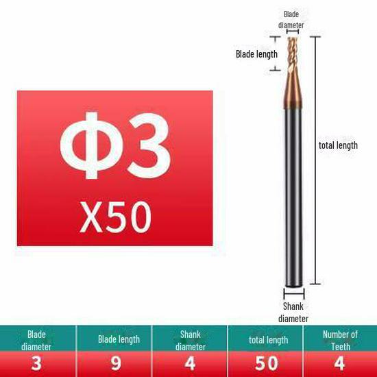 Фреза из вольфрамовой стали с 4 режущими кромками, 55 градусов - цельный твердосплавный концевой резец с прямым хвостовиком - фреза с ЧПУ