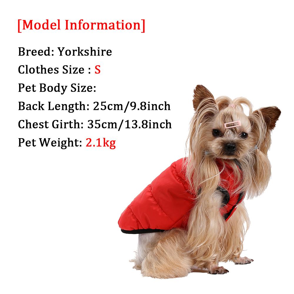 Reversible Pet Clothes Winter Solid Puppy Jacket Coat Windproof Dog Button Vest Costume For Small Large Dogs Chihuahua Labrador