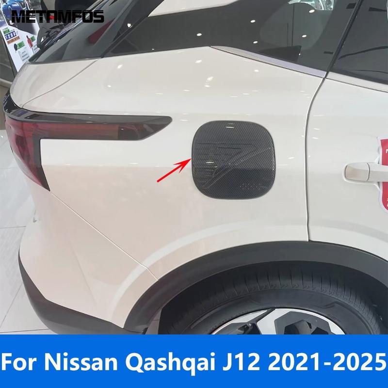Fuel Tank Cap For Nissan Qashqai J12 - 2024 2025 Carbon Fiber Oil Filler Cover Trim Decoration Sticker Car Accessories