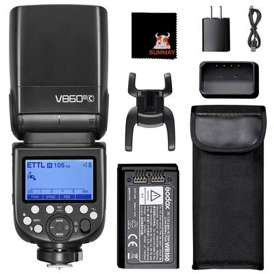 Godox Комплект накамерной вспышки Speedlite с моделирующим светом, быстросъемный, 2600 мАч, перезаряжаемый, время перезарядки GN60, Speedlite для Canon и одобрение технических стандартов