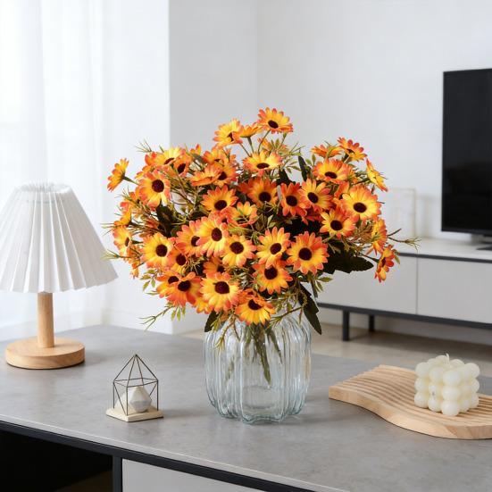 Искусственные цветы 18 букетов Букеты из искусственного шелка Весенние поддельные полевые цветы со стеблем для вазы кашпо Цветочные композиции Центральные элементы стола