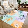 Palm Leaf Area Rug Floral Non-Slip Washable Floor Mat Summer Bohemian Flower Carpet for Living Room Bedroom Home Decor