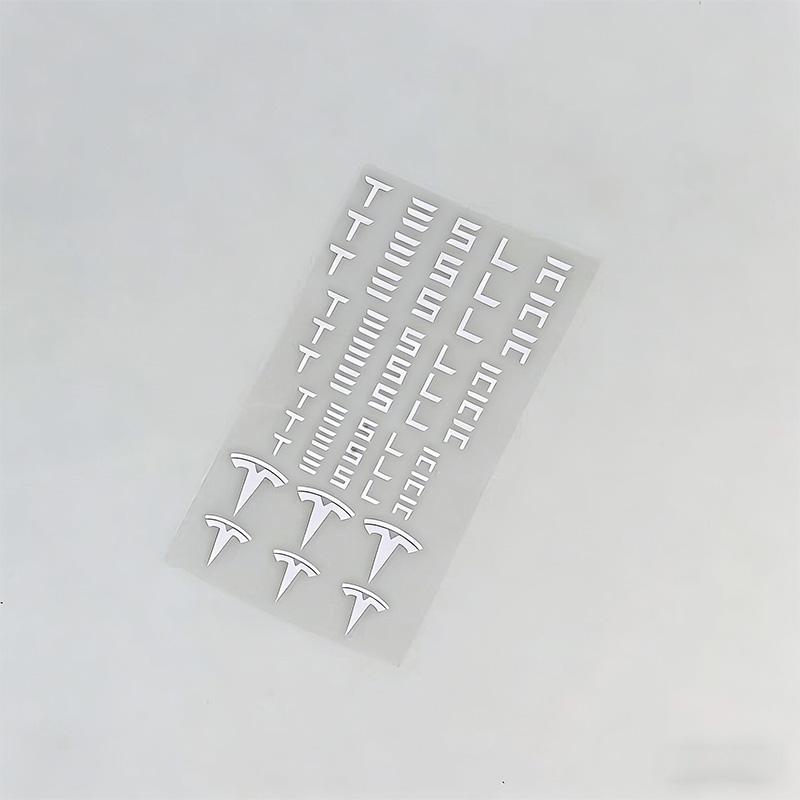 6PCS/Set For Tesla Model 3 Y S X Roadster SpaceX Modified Car Wheel Brake Caliper Stickers Tire Decoration Decals Auto AccessoryW