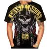 Футболка Rock Band Guns N' Roses 3D-печать Мужская Женская Мода