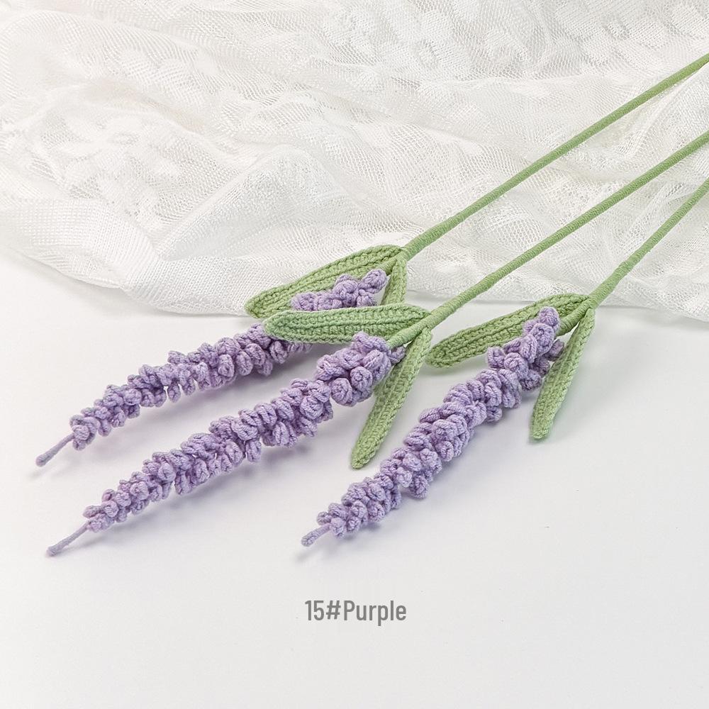 Handmade Lavender Bouquet with Cotton Yarn Flowers