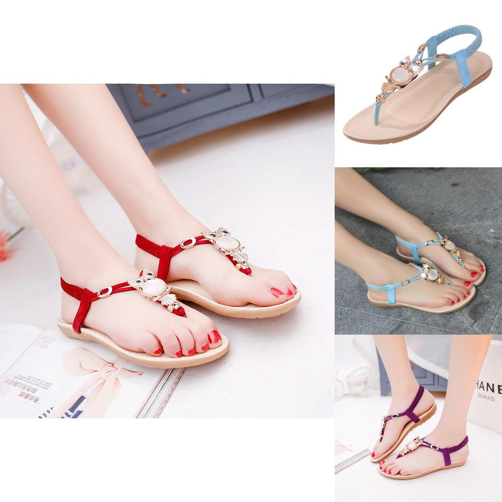 Versatile Women Bohemia Buckle Flat Shoes Sandals For Everyday Comfort And Fashion