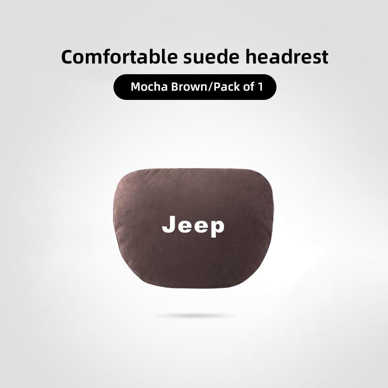 Car Logo Car Neck Pillow & Back Support Cushion Comfortable For Jeep Wrangler JK Gladiator Renegade Grand Cherokee Valve Stem LVCZN1