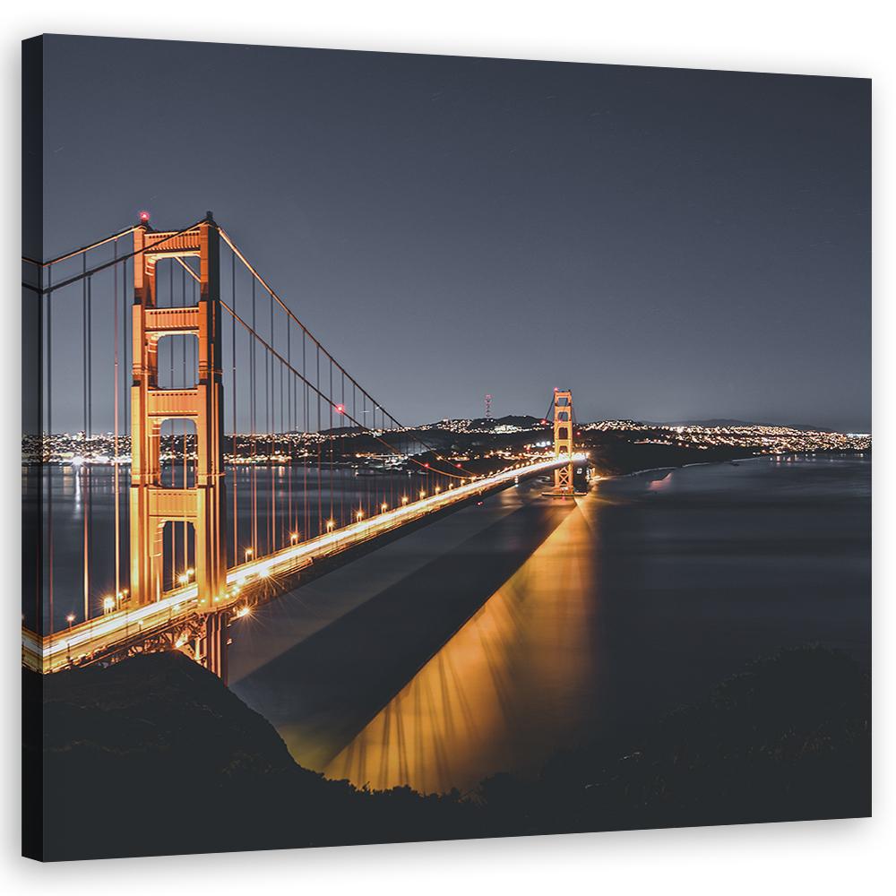 Canvas Print Bridge At Sunset