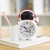 Creative Astronaut Pen Holder Alarm Clock Student Children Dormitory Small Watch Bedroom Bedside Clock Plastic Cartoon Alarm Clock