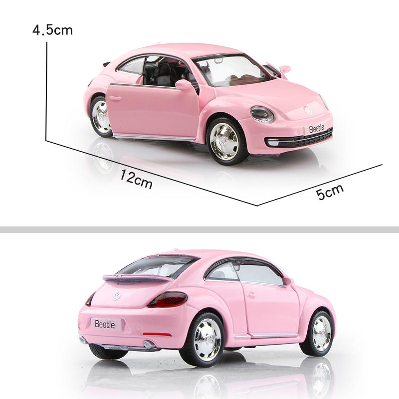 Подарки для девочек серии розового цвета Volkswagen Beetle Bentley McLaren Lamborghini Maserati Benz AMG Nissan GTR Литые игрушечные машинки 1:36 Модель из сплава