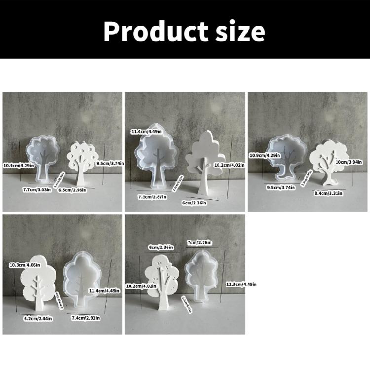 Unique Candle and Soaps Molds Multi Size Silicone Tree Shapes Molds for Artisanal Candle and Soap Creation