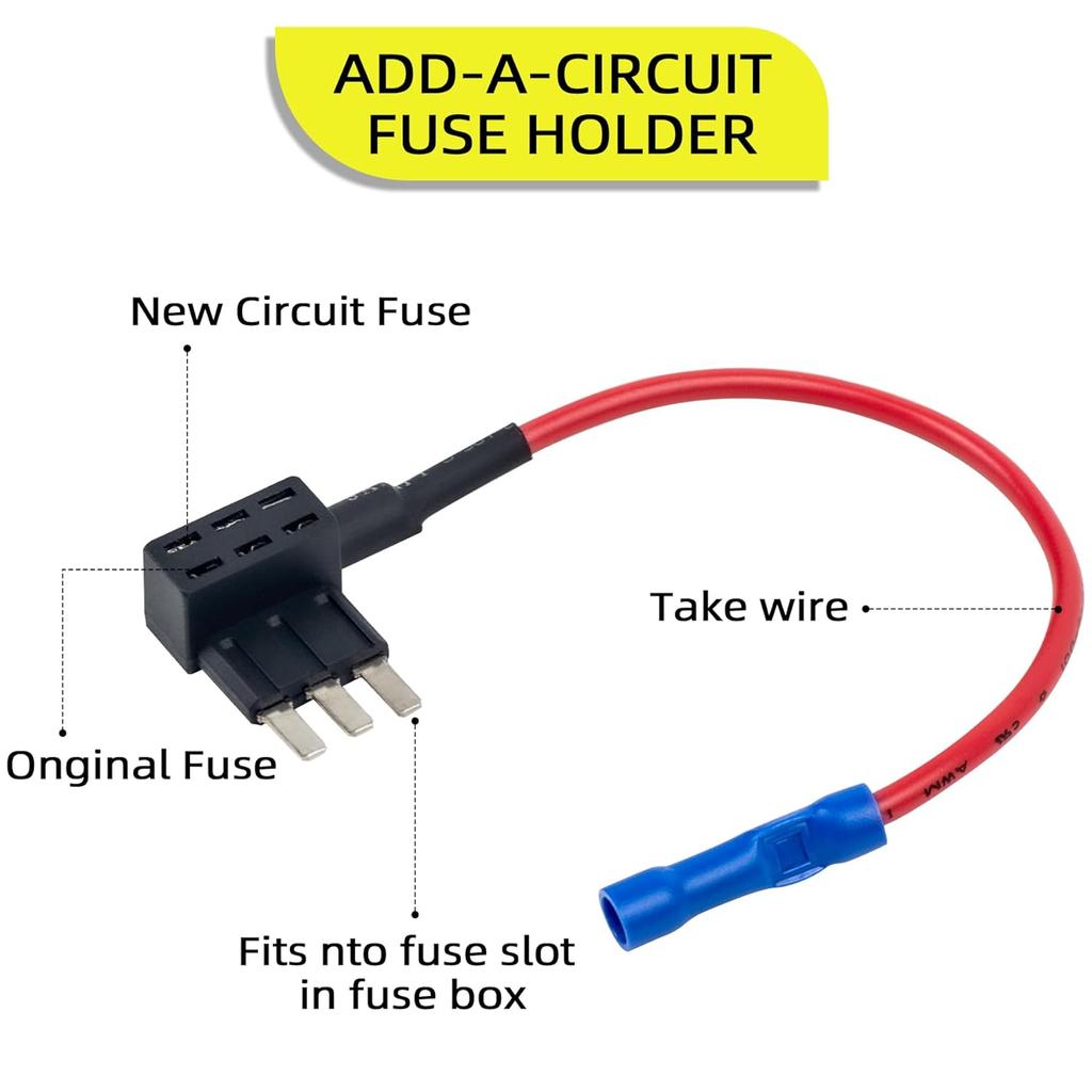 2pcs Micro3 ATM ADD A-Circuit Fuse Tap Link, 3 ATM Micro 3 Fuse Tap for Cars, Trucks, Boats