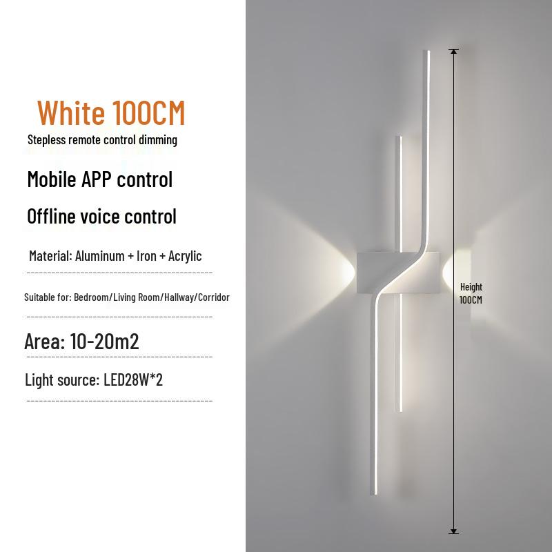 Minimalist Long Strip Light for TV Background, Bedroom, or Staircase Decor