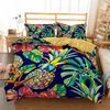 3D Painting Style Bedding Set King Queen Bed Down Duvet Cover Pillowcase 2/3pcs Pineapple Pattern Bed Cover Luxury Home Textile Gift