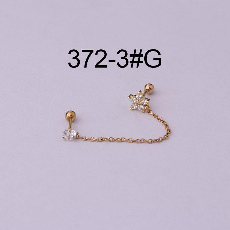 Тонкий стержень из нержавеющей стали, серьги-пусеты для двойного прокола хряща уха, корейский стиль