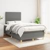 3142242 vidaXL Divan Bed with Mattress Dark Grey 120x200cm Fabric
