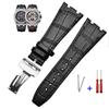 Верхний слой Натуральная Кожа Ремешок для Часов для AP Audemars 15400 15703 Royal Oak Offshore Серии Мужской 26 мм Черный Коричневый Ремешки