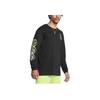 Under Armour Футболка с длинным рукавом и круглым вырезом Curry Graphic Letter Sports, мужские топы, цвет черный 1387109-001