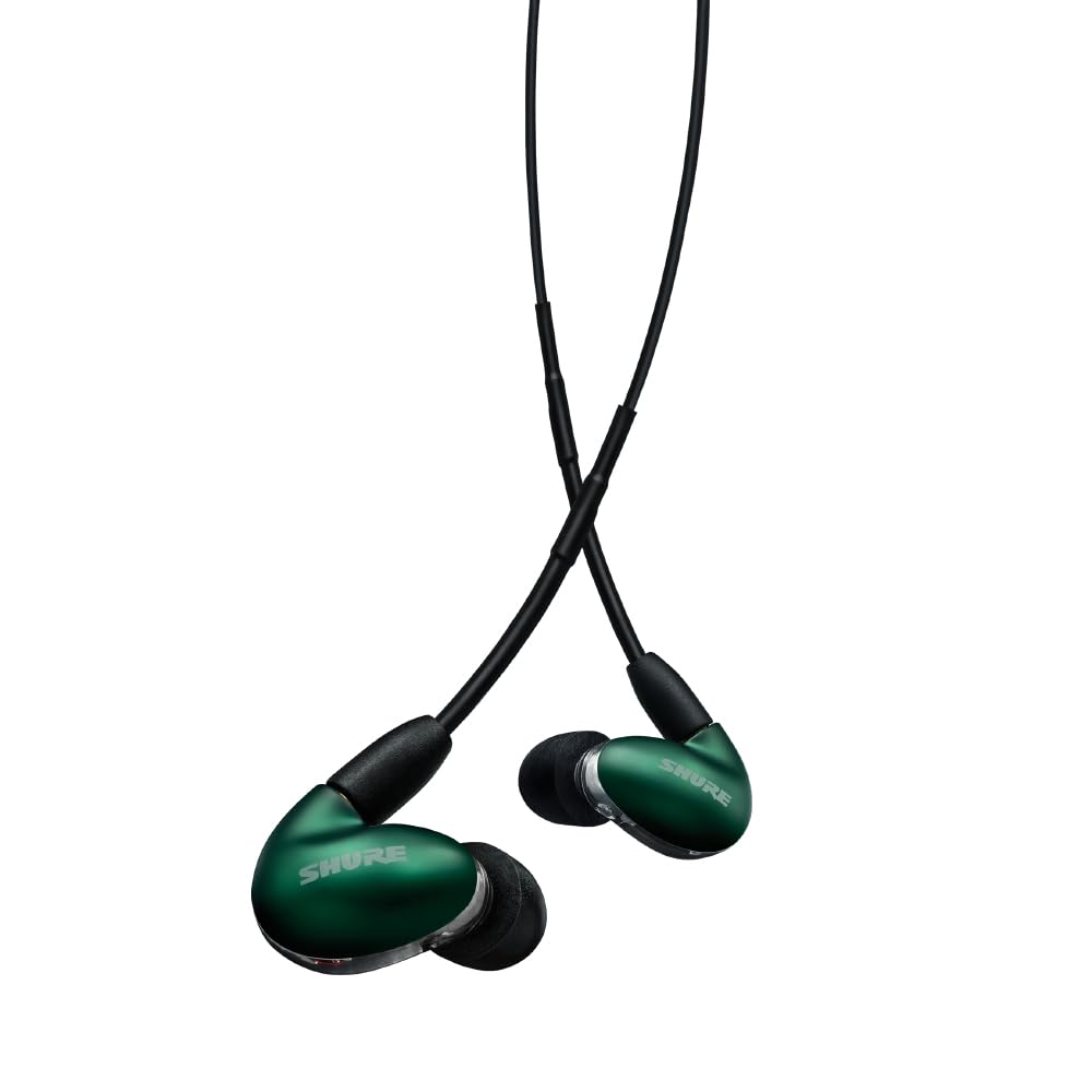Золотые наушники SHURE проводные SE846G2JD Jade Green 2-го поколения с высокой звукоизоляцией и высоким разрешением, совместимые с играми, канального типа, беспроводные