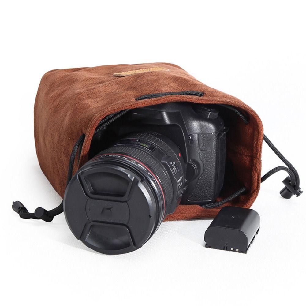Portable Camera Storage Bag Dustproof Lens Protective Case Photography Protective Bag Outdoor